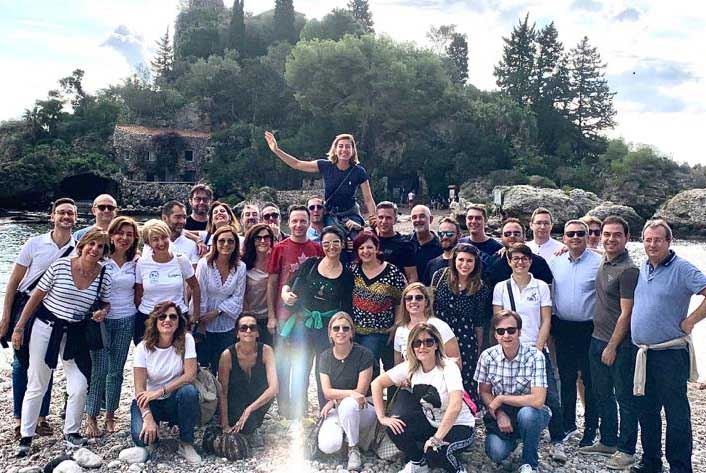 I congressisti in visita all'Isola Bella I congressisti in visita all'Isola Bella